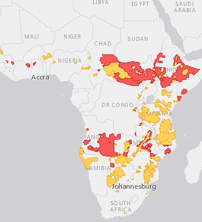 Where Do Lions Live Map